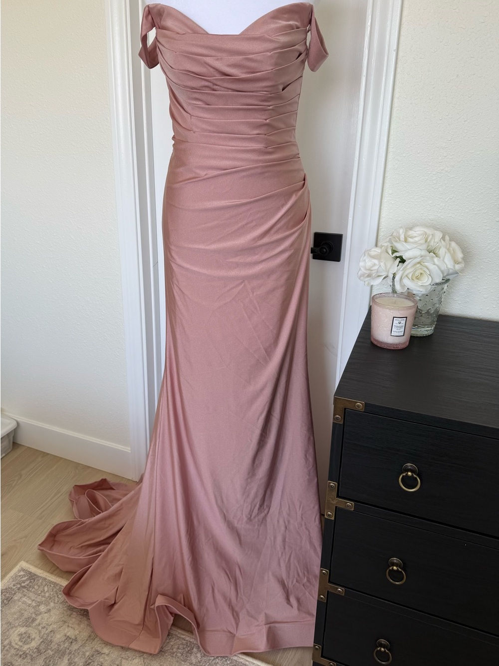 JVN by Jovani JVN07639SC - Ruched Bodice Sweetheart Prom Gown Blush NWT Sz 6